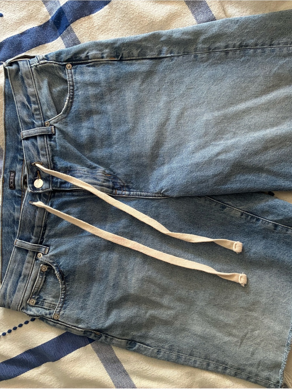 J. Crew Light Blue Denim Jean Shorts with Drawstring